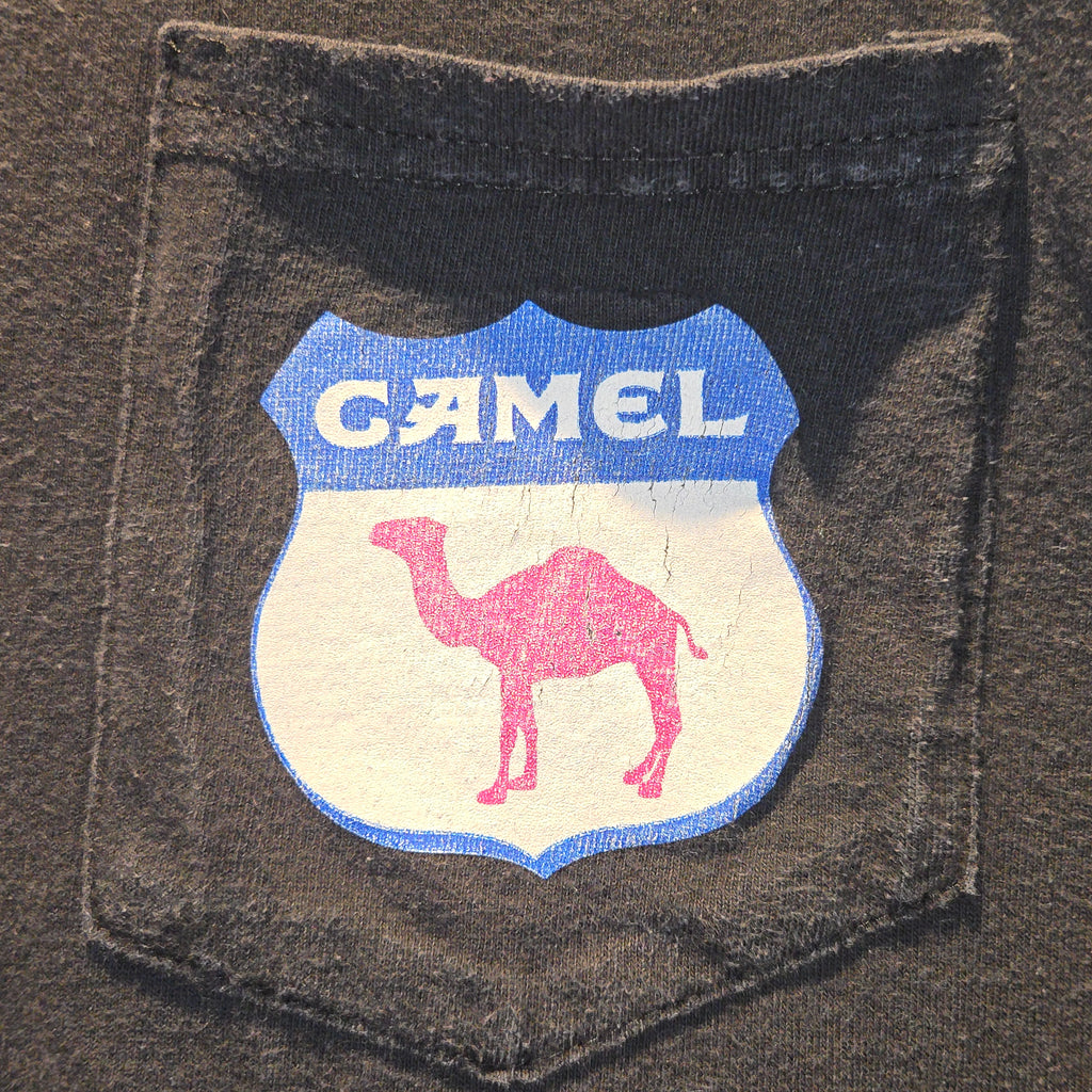 VTG Smokin Joe Camel Purple Haze Cigarette Black Short Sleeve T-Shirt: XL