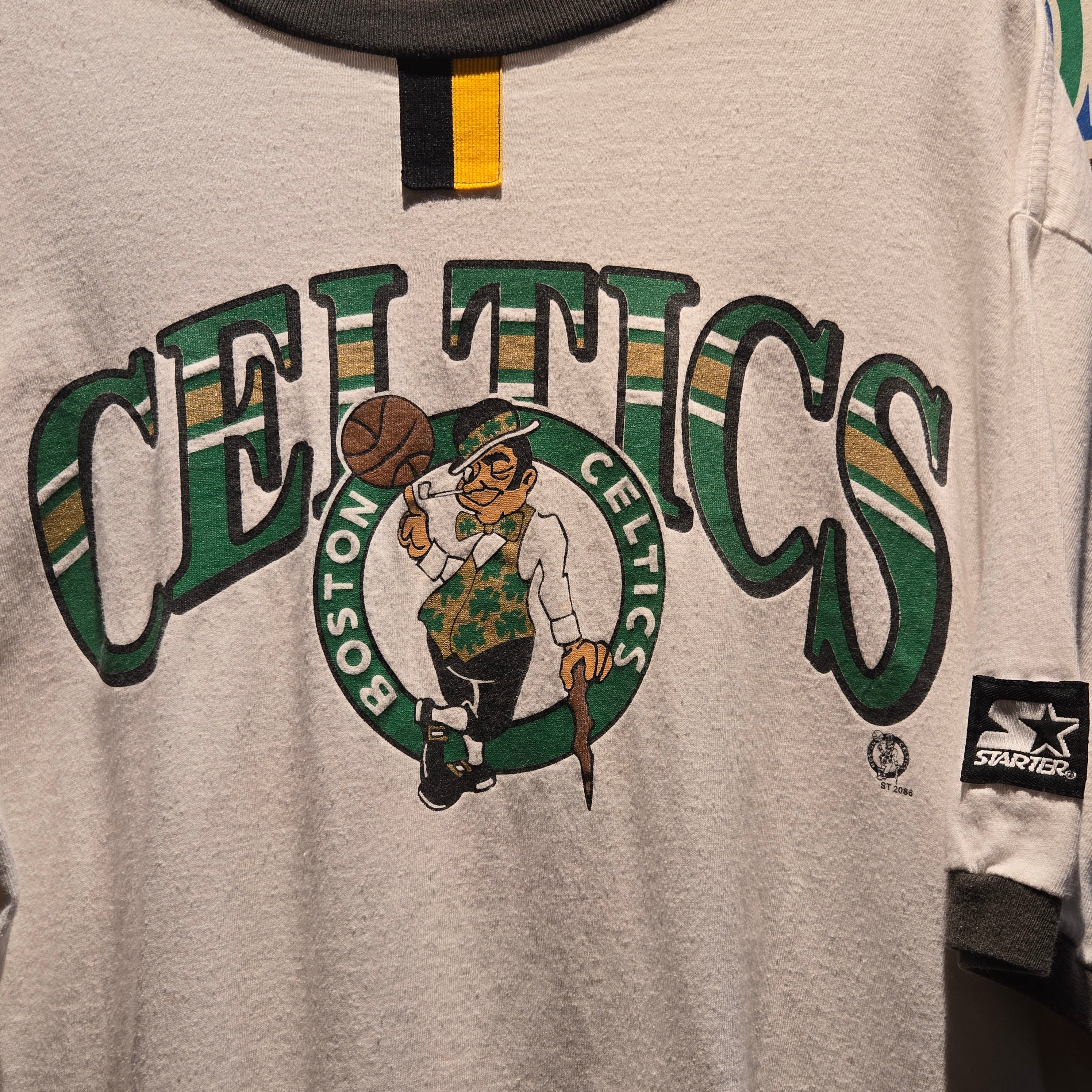VTG Starter Boston Celtics White T-Shirt USA: XL