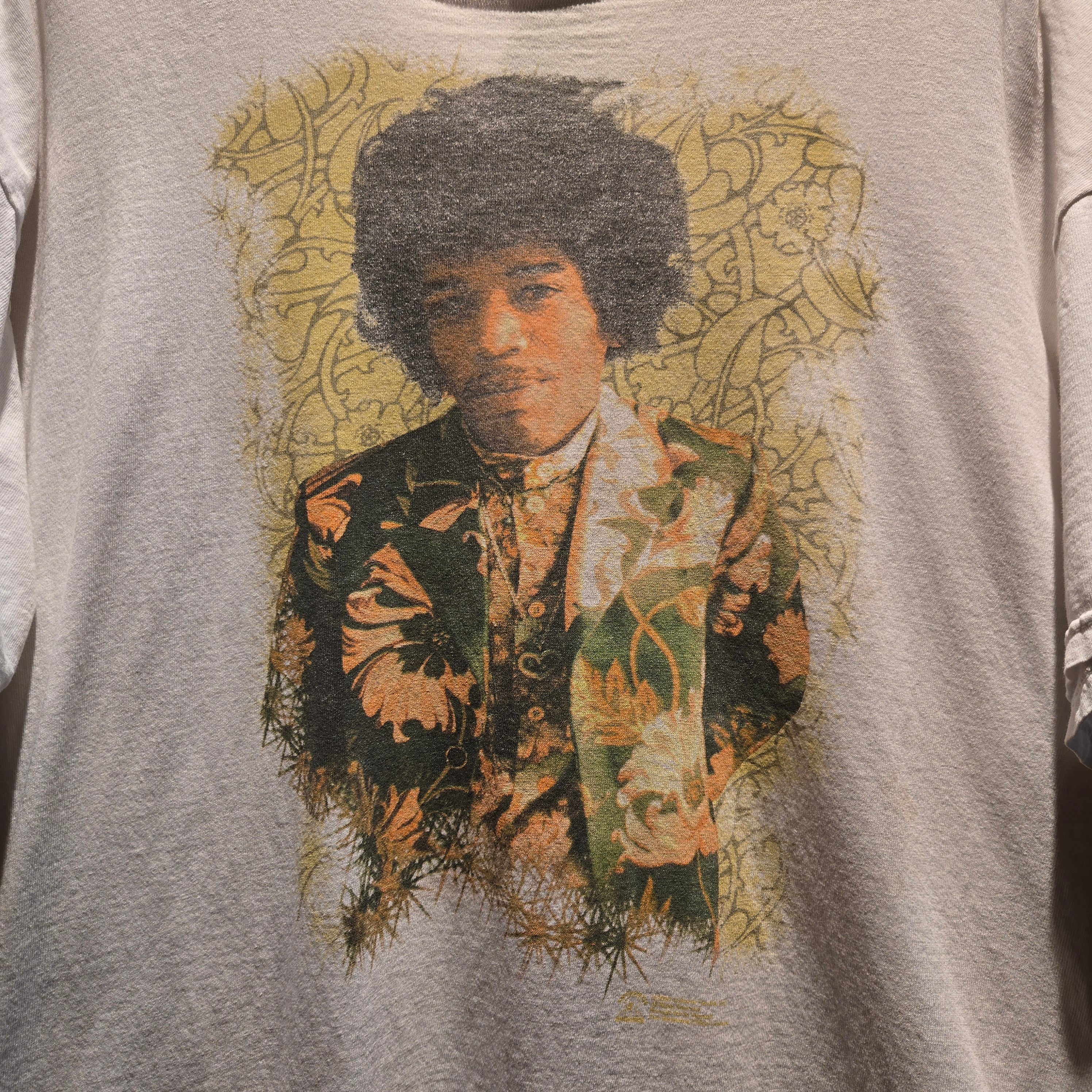 VTG 2000 Jimi Hendrix Y2K White T-Shirt Double Sided: XL