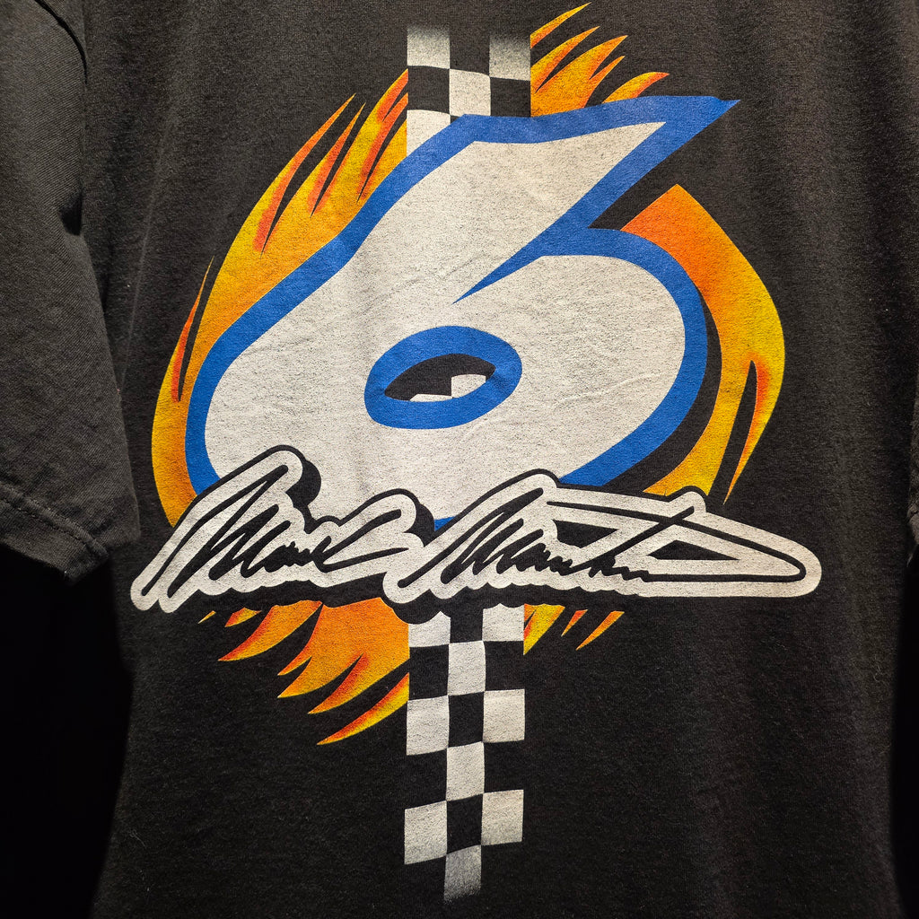 VTG Mark Martin Y2K Viagra Nascar Black T-Shirt: XL