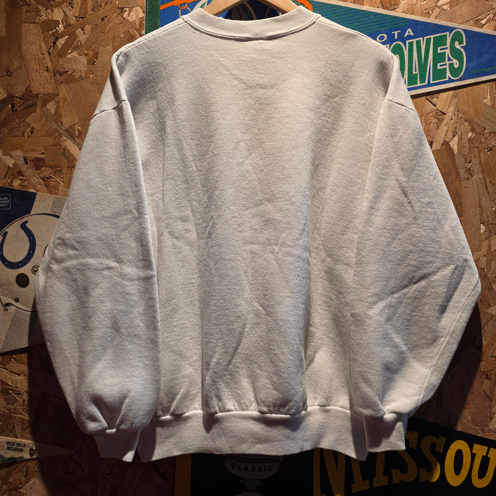 VTG Velva Sheen Mickey Mouse White Sweatshirt Disney: XL