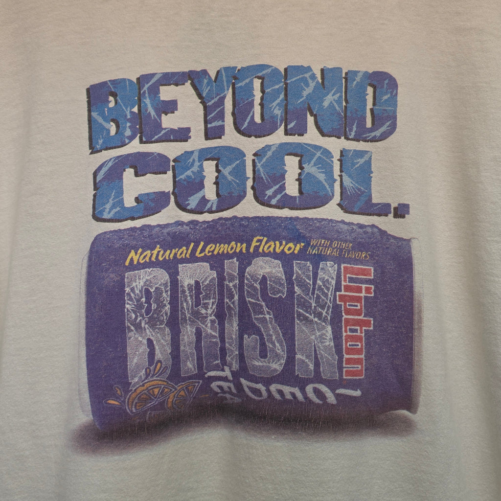 VTG Lipton Brisk Iced Tea Single Stitch T-Shirt Double-Sided: XL