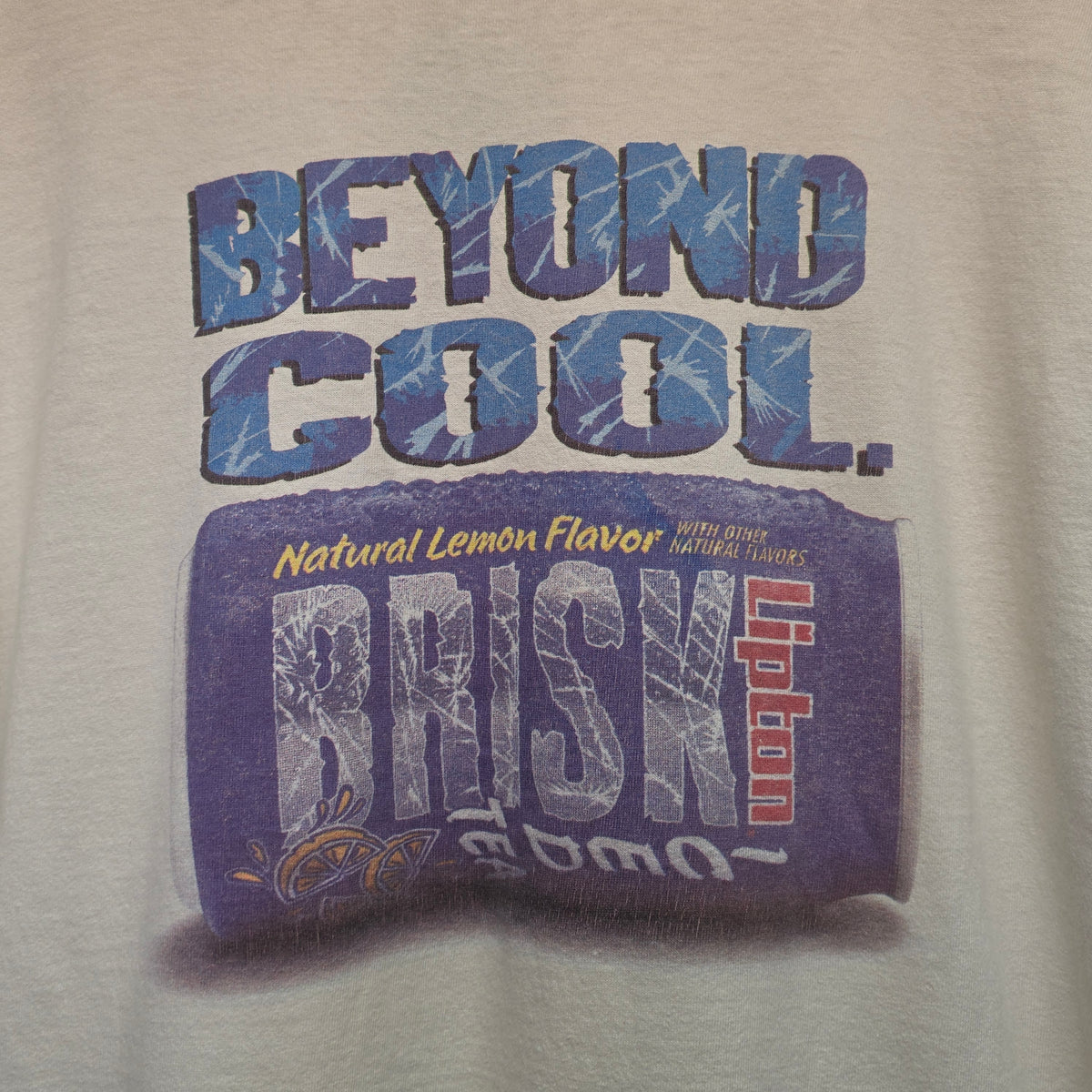 VTG Lipton Brisk Iced Tea Single Stitch T-Shirt Double-Sided: XL