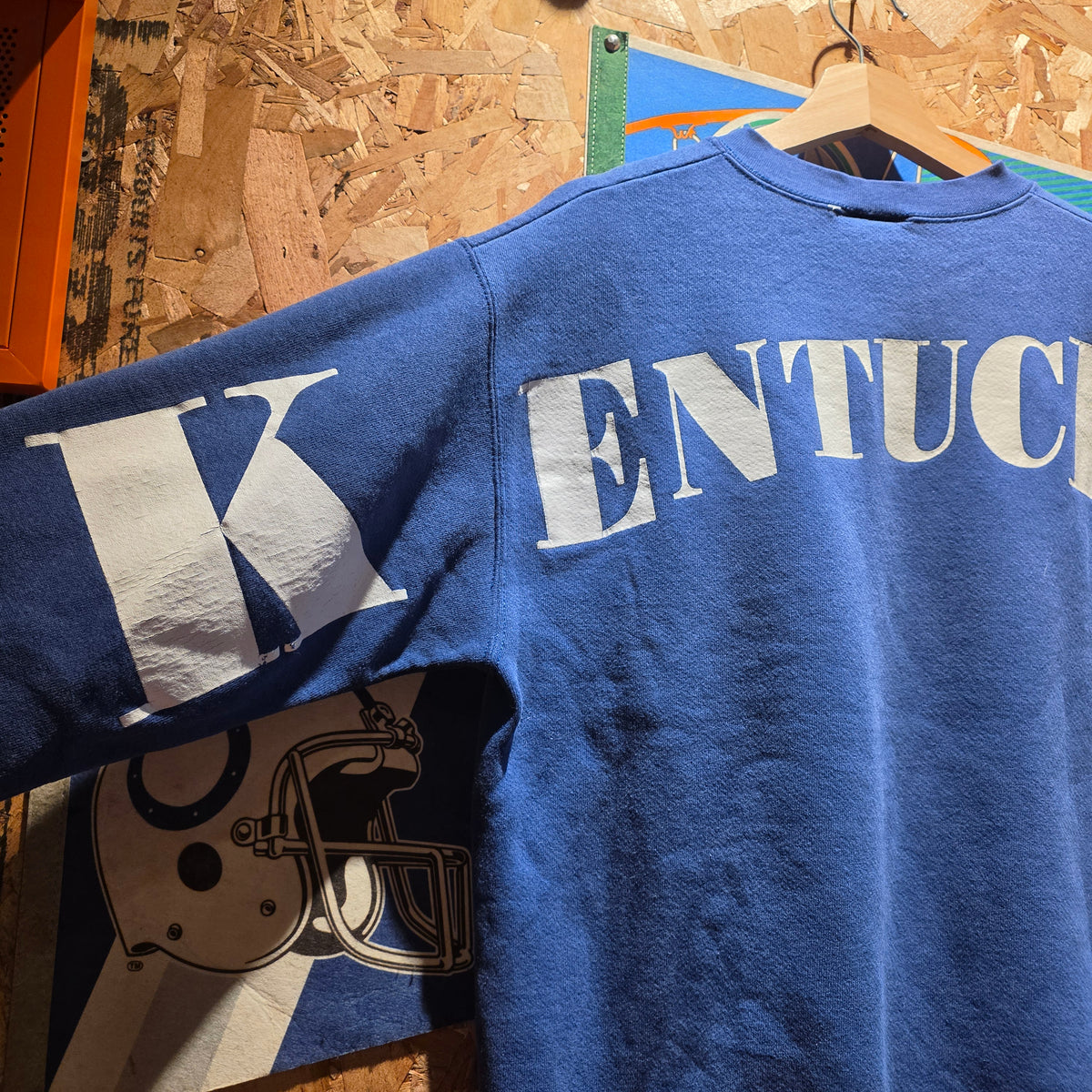 VTG Dawahares Kentucky Big Spellout Blue Sweatshirt: Large