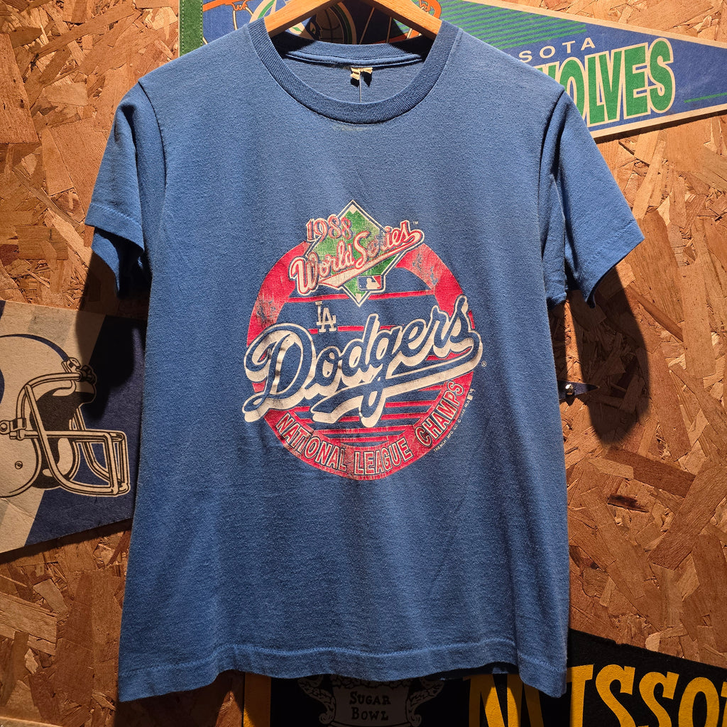VTG 1988 Los Angeles Dodgers World Series Blue T-Shirt: Medium