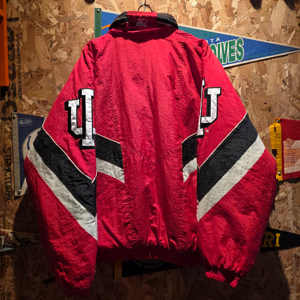 VTG NCAA Indiana Hoosiers Starter Puffer Jacket: Large