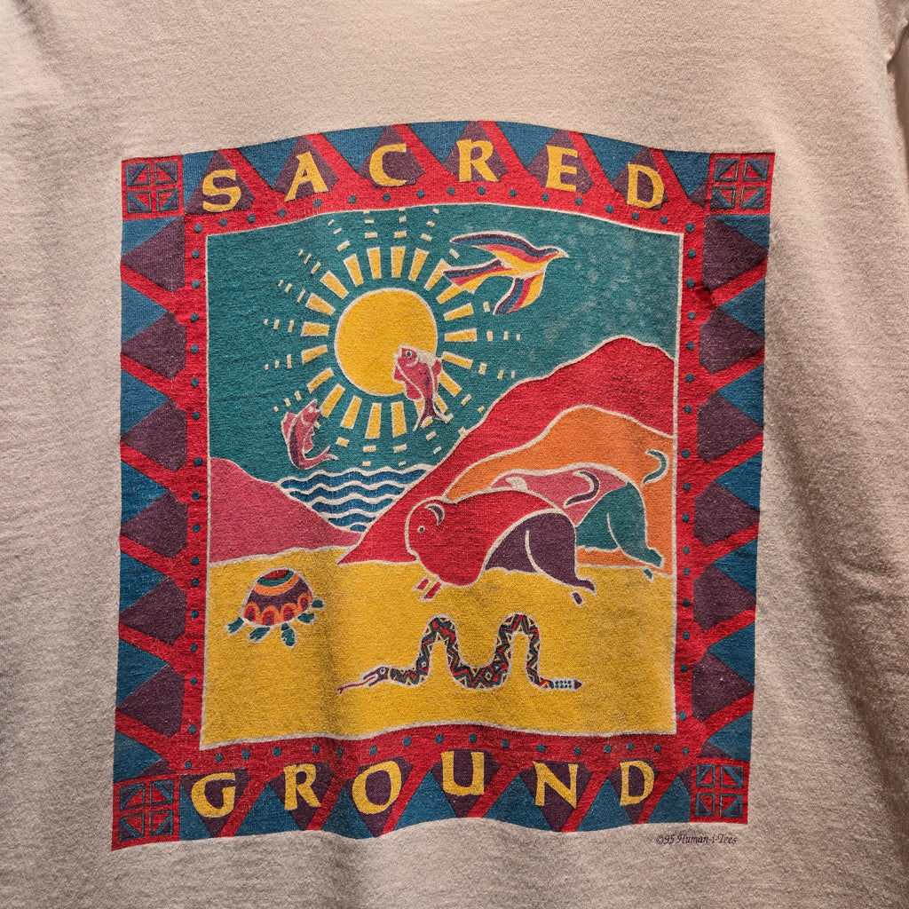 VTG 1995 Human-I-Tees Scared Ground Single Stitch: Large