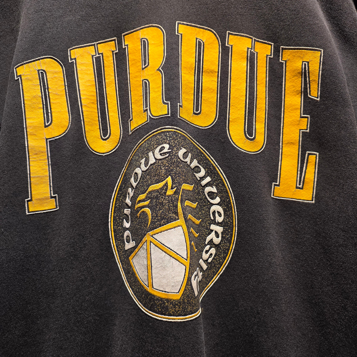 VTG 90's Purdue University Boilermakers Black Sweatshirt: Small