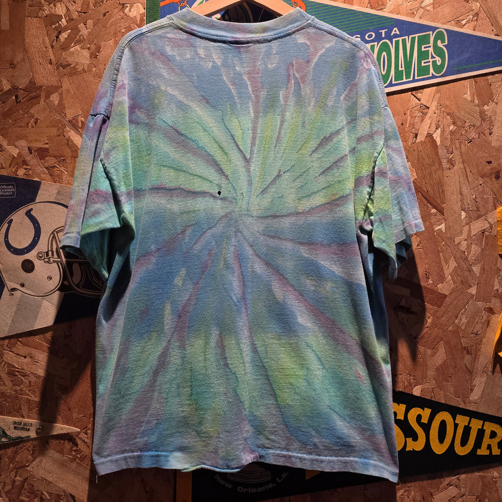 VTG Bart Simpson Single Stitch Tye Dye T-Shirt " Burn My Flag I'll Kick Your A$$": XL