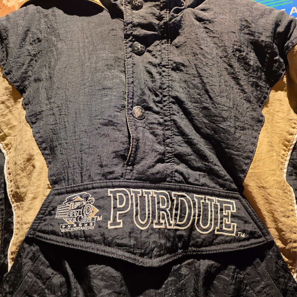 VTG Youth Purdue Starter 1/2 Zip Puffer Jacket: Medium