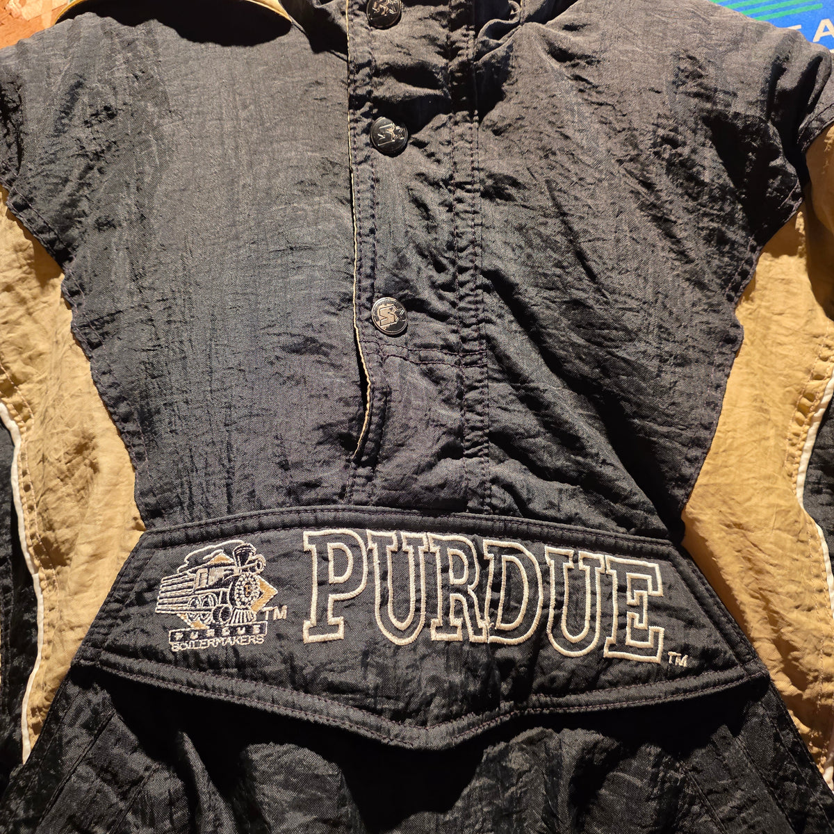 VTG Youth Purdue Starter 1/2 Zip Puffer Jacket: Medium
