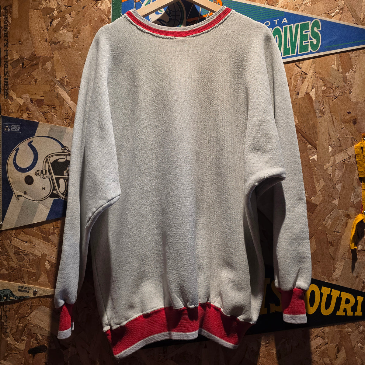 VTG Ohio State Buckeyes Huge Spellout Sweatshirt Grey: XL
