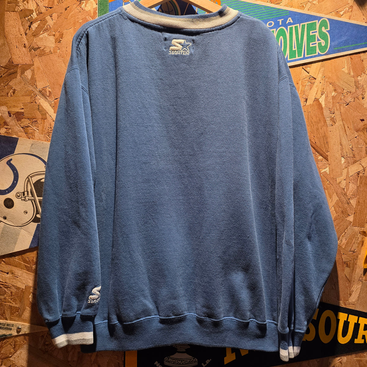 VTG 90's Starter Dallas Cowboys Blue Sweatshirt: Large