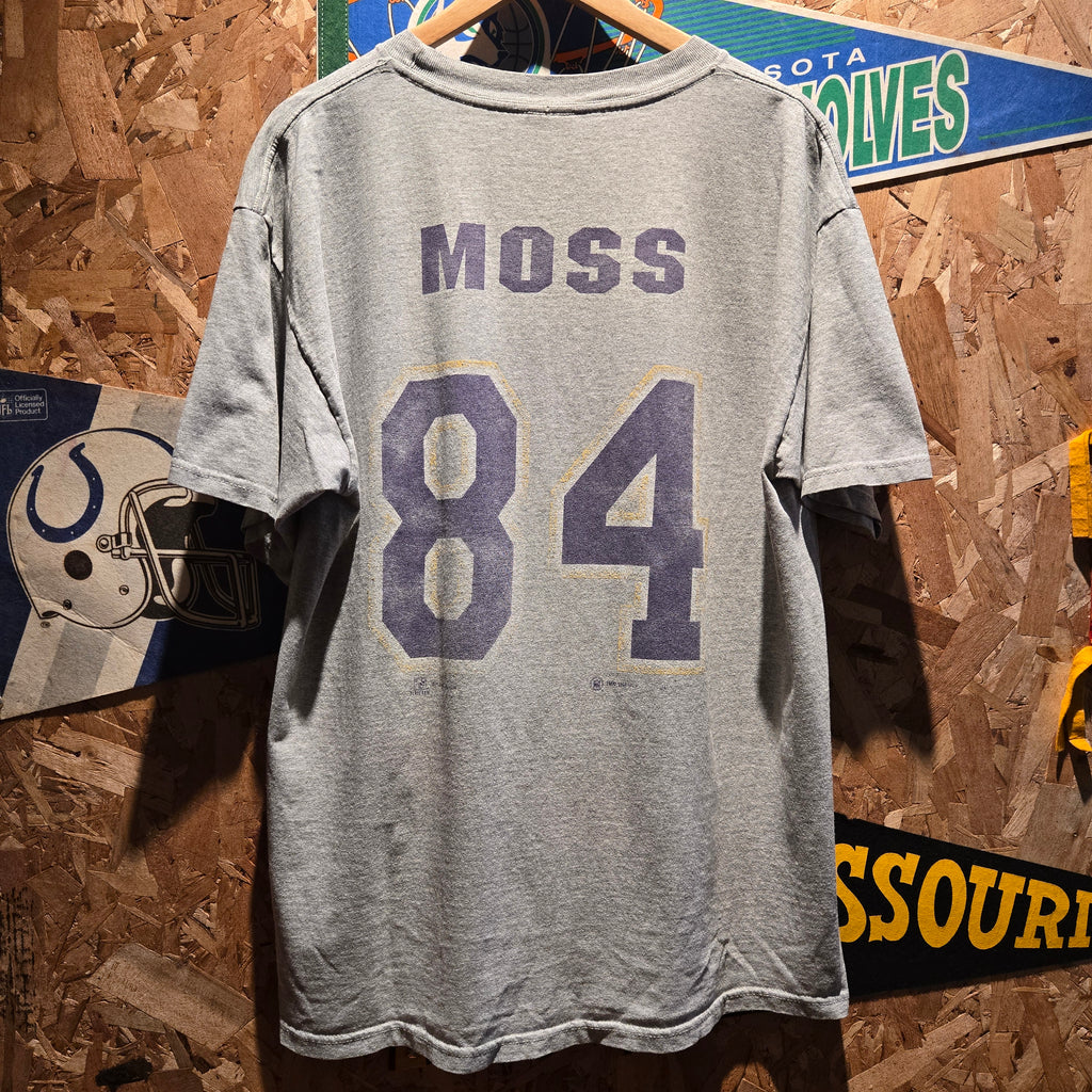 VTG 1998 Minnesota Vikings Randy Moss Grey T-shirt: XL