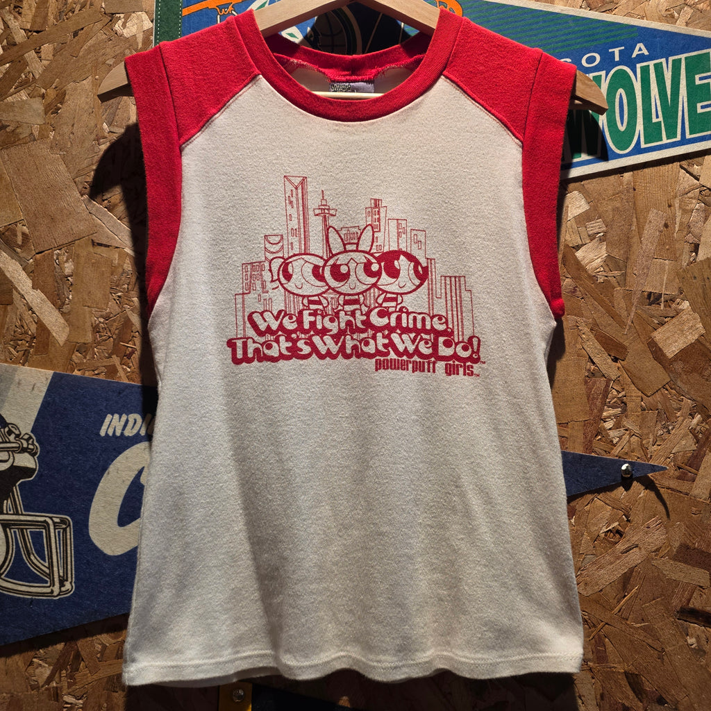 VTG 2000 Womans Powerpuff Girls Cut Off Tank Top: Medium