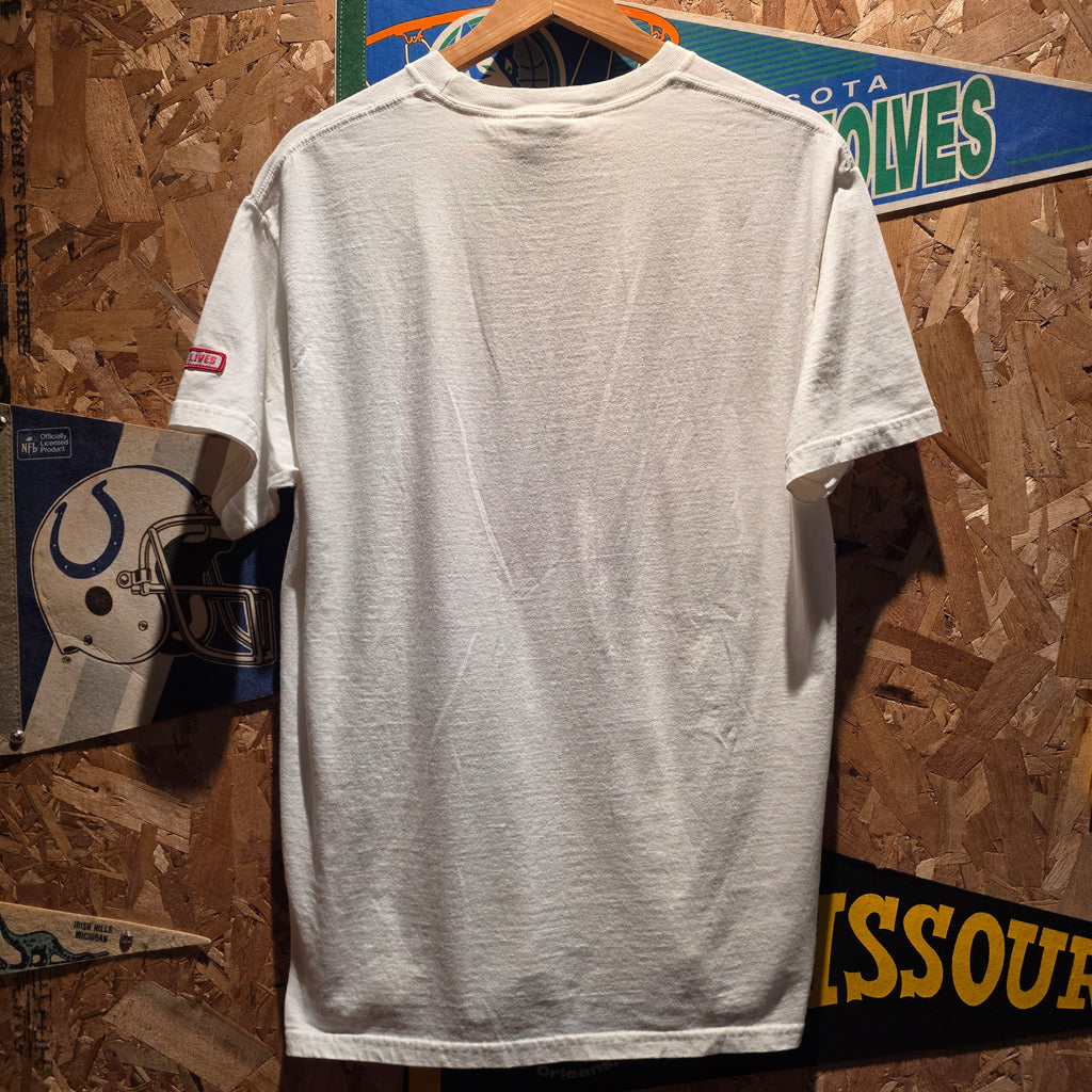 VTG Y2K Nike STOP PRE LIVES White Graphic T-Shirt: XL