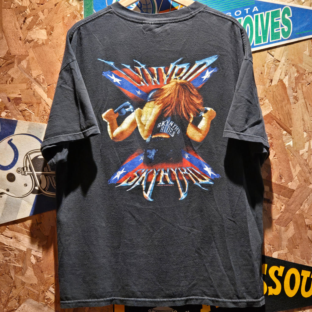 VTG 2000 Lynyrd Skynyrd Double Sided Black T-Shirt: Large