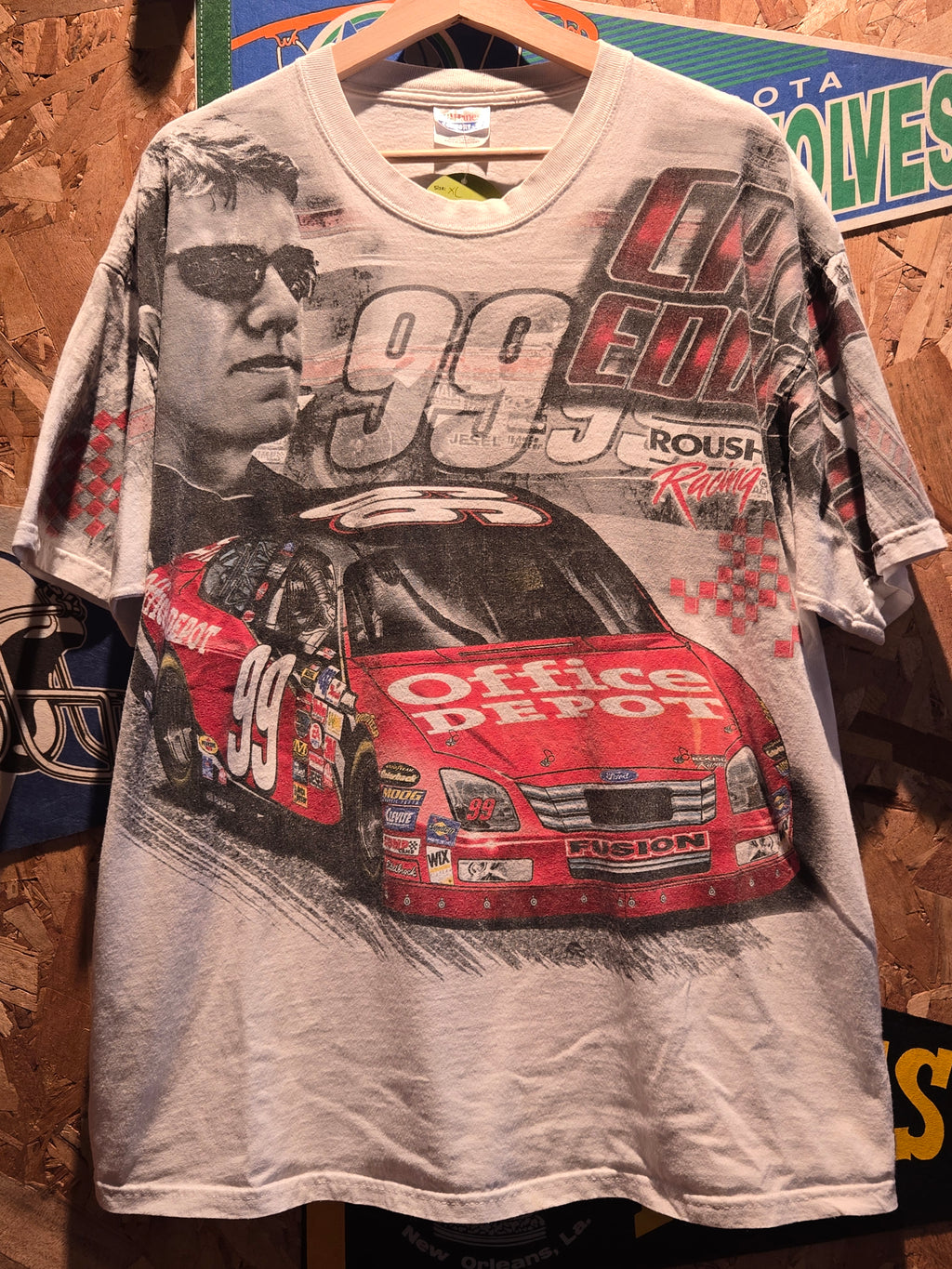 VTG Carl Edwards Nascar T-Shirt All Over Print :XL