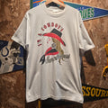 VTG 90's Im A Cowboy's Sweetheart Graphic T-Shirt Single Stitch: Large