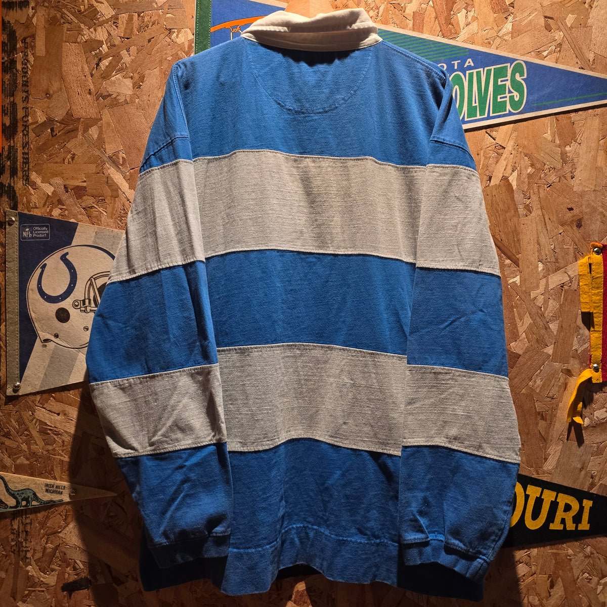 VTG Pro Player Kentucky Wildcats Blue/Gray Striped Polo: 2XL