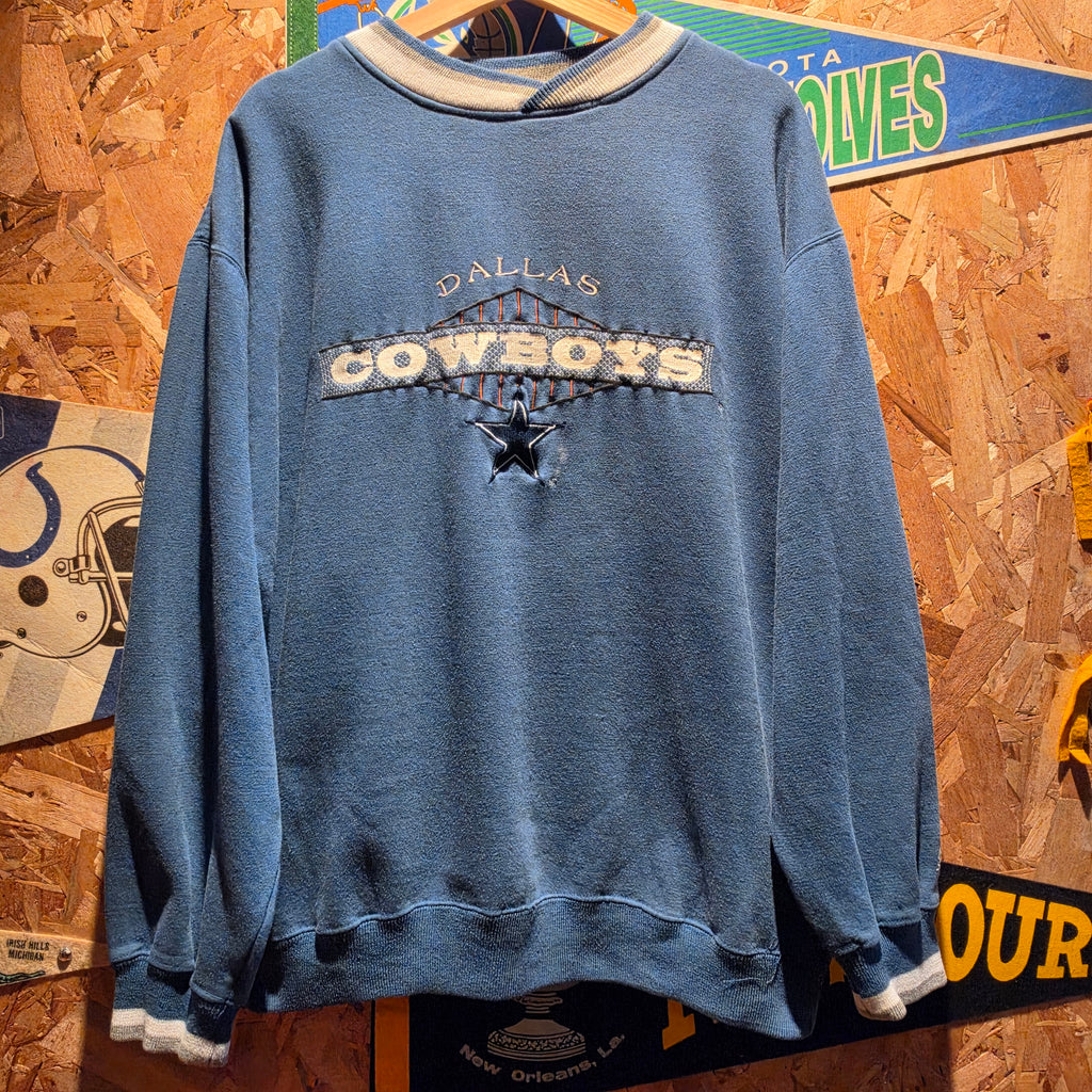 VTG 90's Starter Dallas Cowboys Blue Sweatshirt: Large