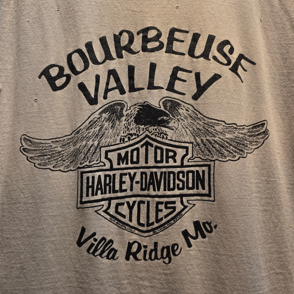 VTG 1987 Harley Davidson Only The Best Will Do White T-Shirt Eagle USA: Large