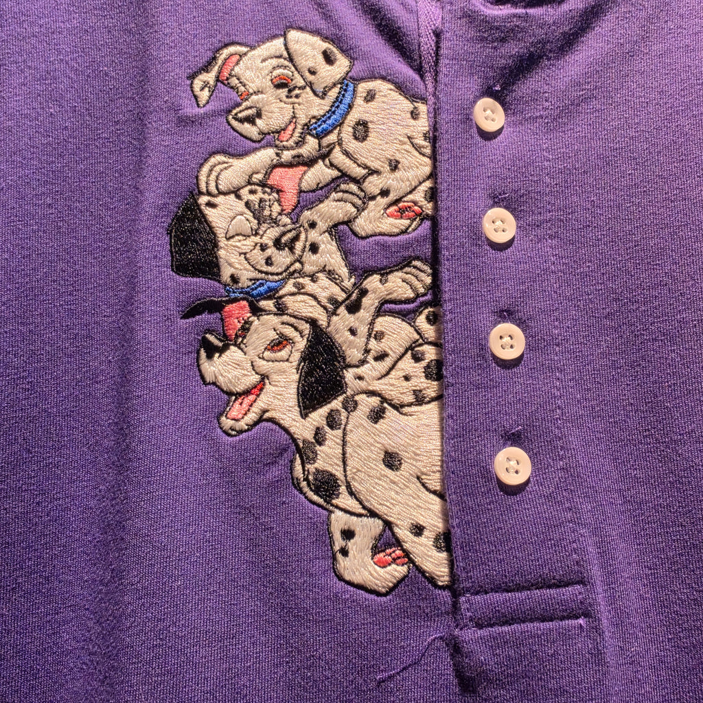 VTG NWT 101 Dalmatians Disney Store Buttoned T-Shirt Embroidered: Medium