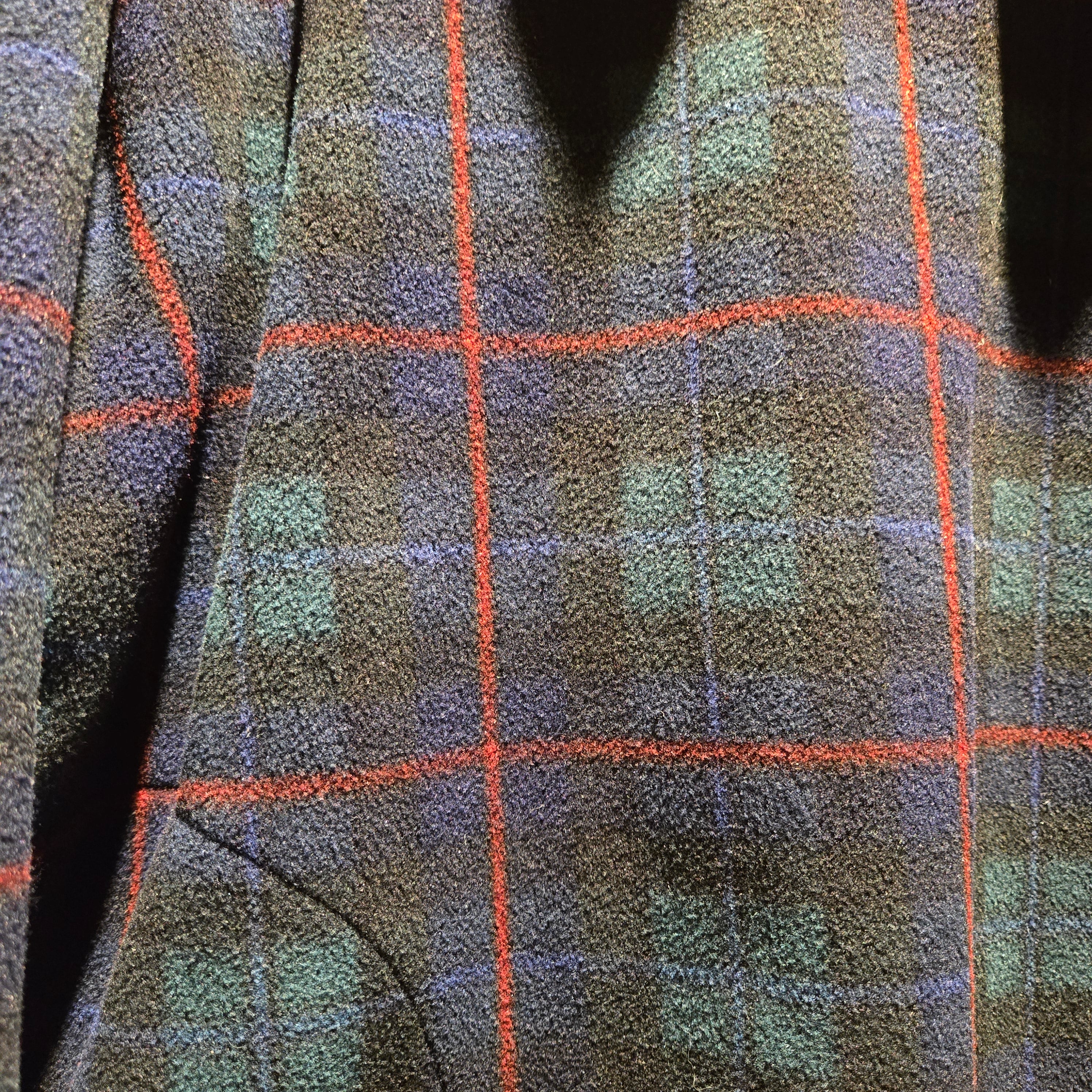 VTG POLO Ralph Lauren GOLF Plaid Reversible Windbreaker & Fleece Jacket: XL