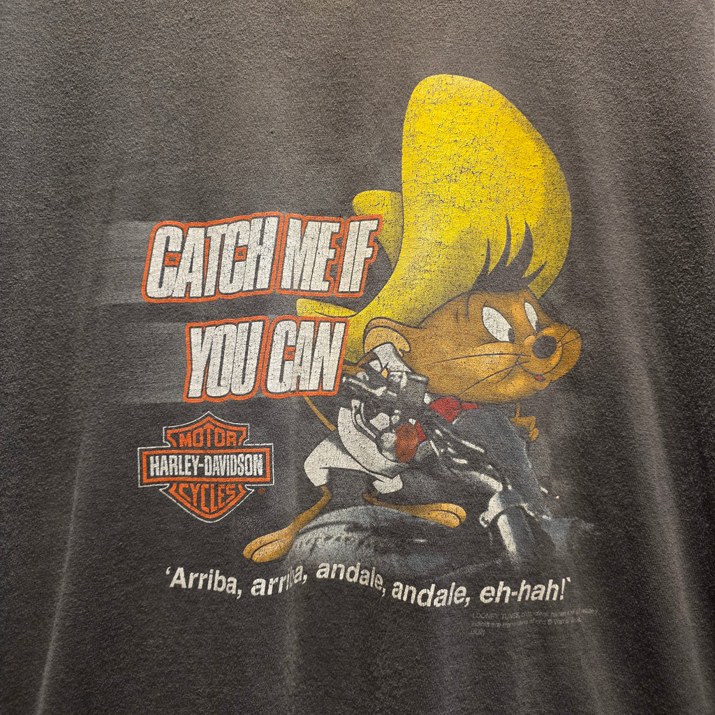 VTG Harley Davidson Looney Tunes T-Shirt Catch Me If You Can Bala's: XL
