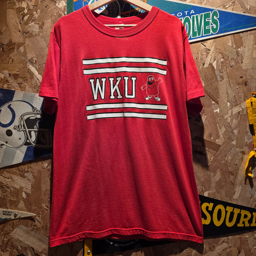 VTG Western Kentucky Hilltoppers 80's Champion Red T-Shirt: Large