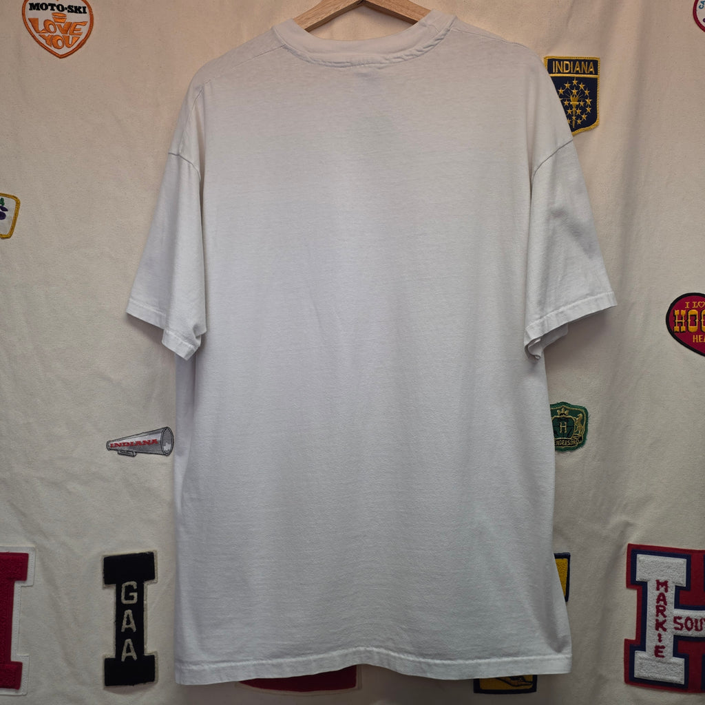 VTG 90's Sterling Light Pure Beer Graphic T-Shirt Evansville Indiana: XL