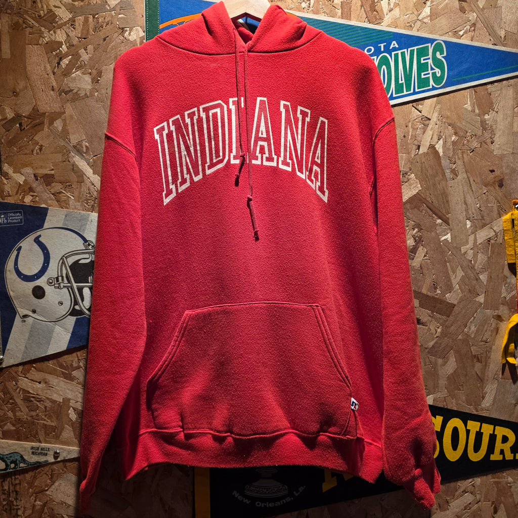 VTG 90's Russell Indiana University Pullover Hoodie Made In USA: XL