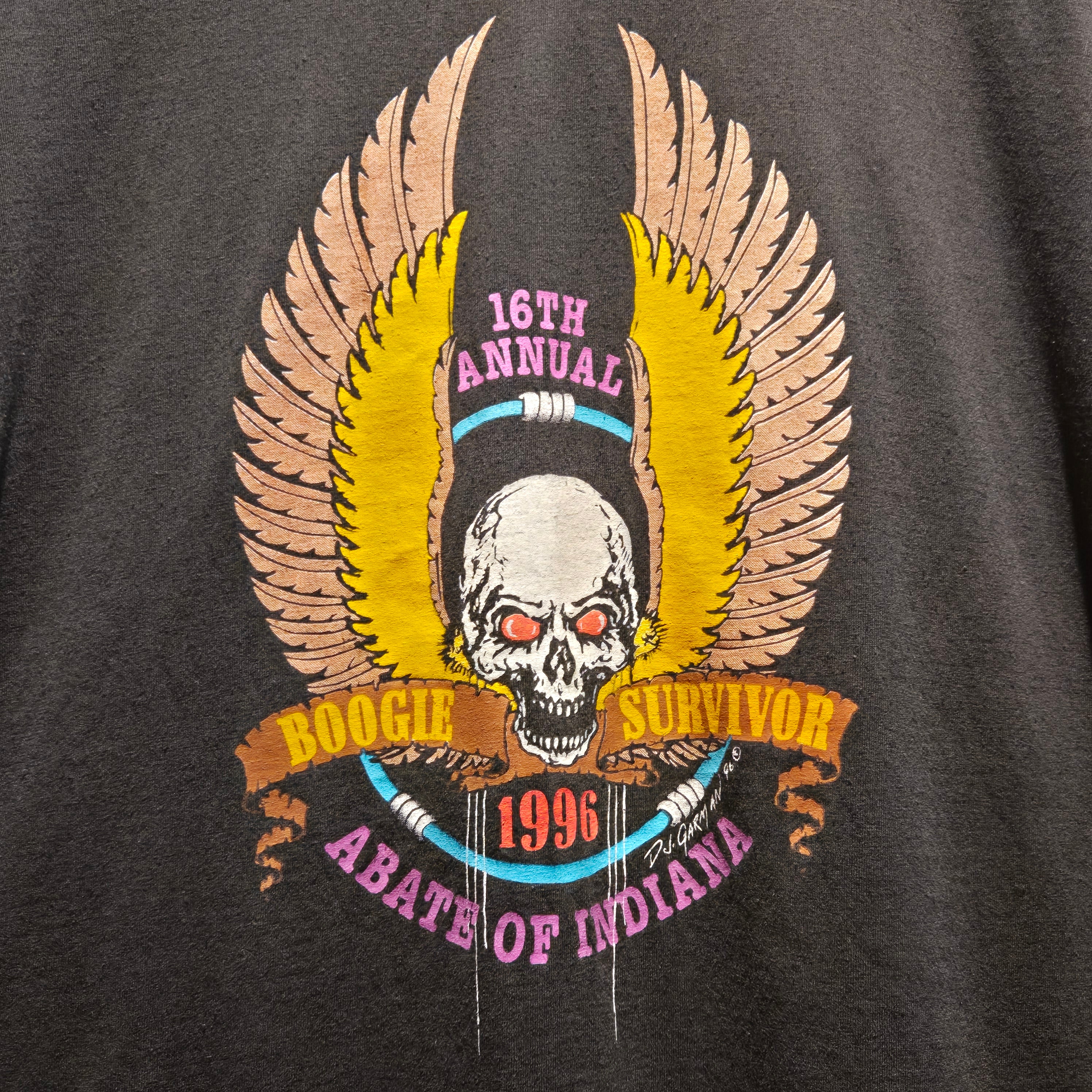 VTG 1996 16th Annual Boogie Survivor Black T-Shirt: XL