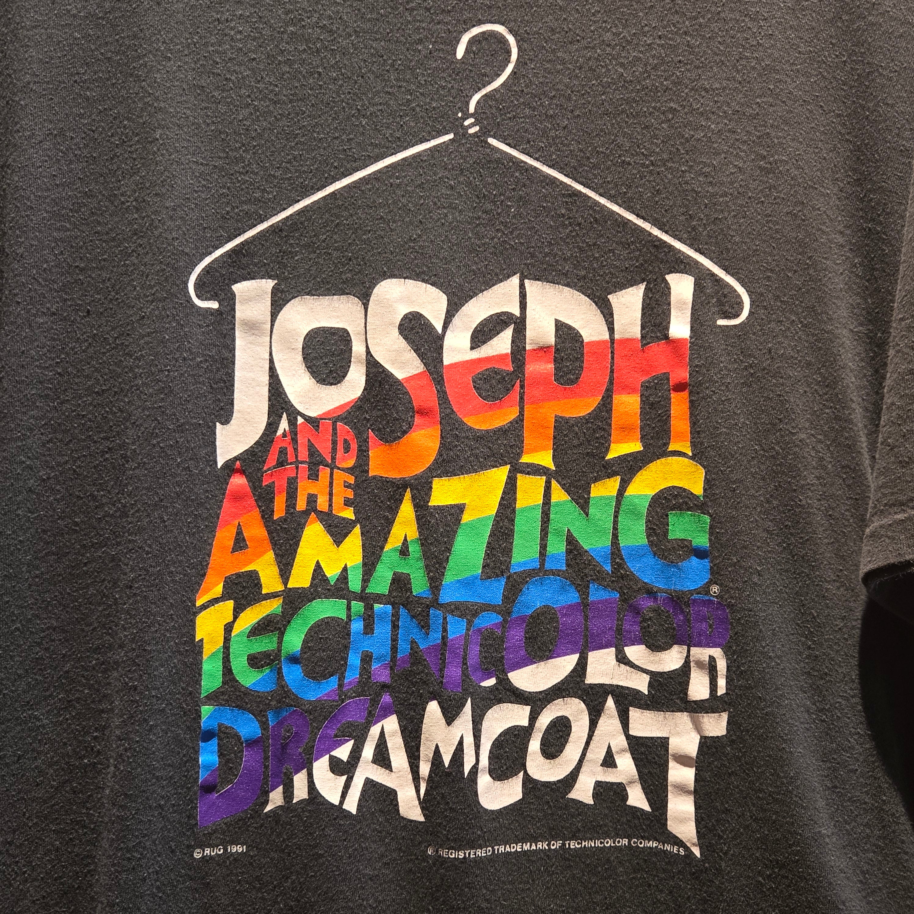 VTG 1991 Joseph & The Amazing Technicolor Dreamcoat Black T-Shirt: XL