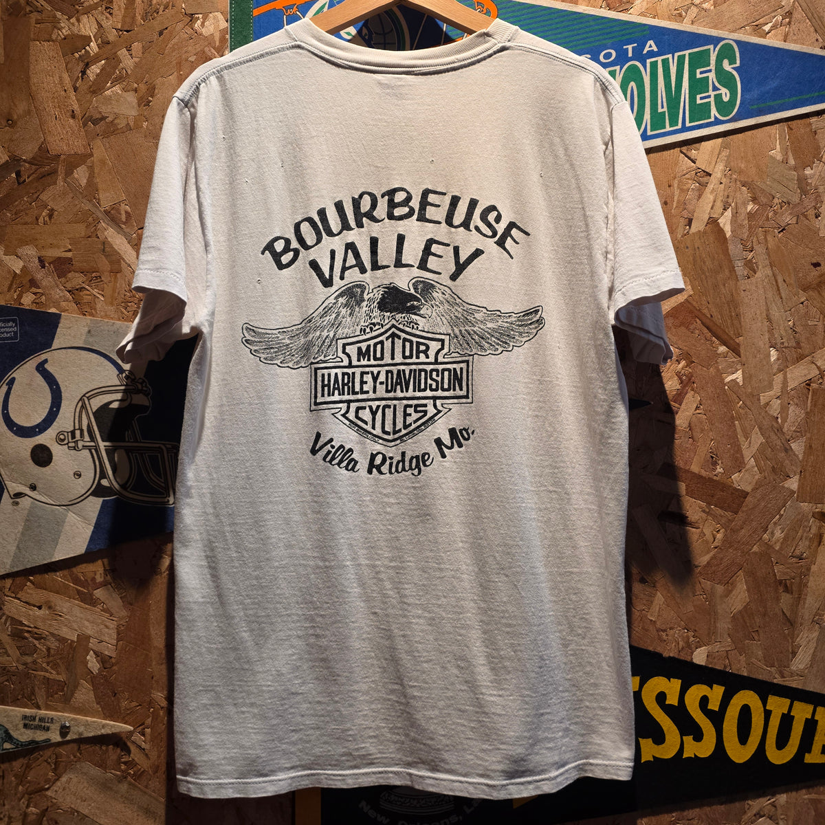 VTG 1987 Harley Davidson Only The Best Will Do White T-Shirt Eagle USA: Large