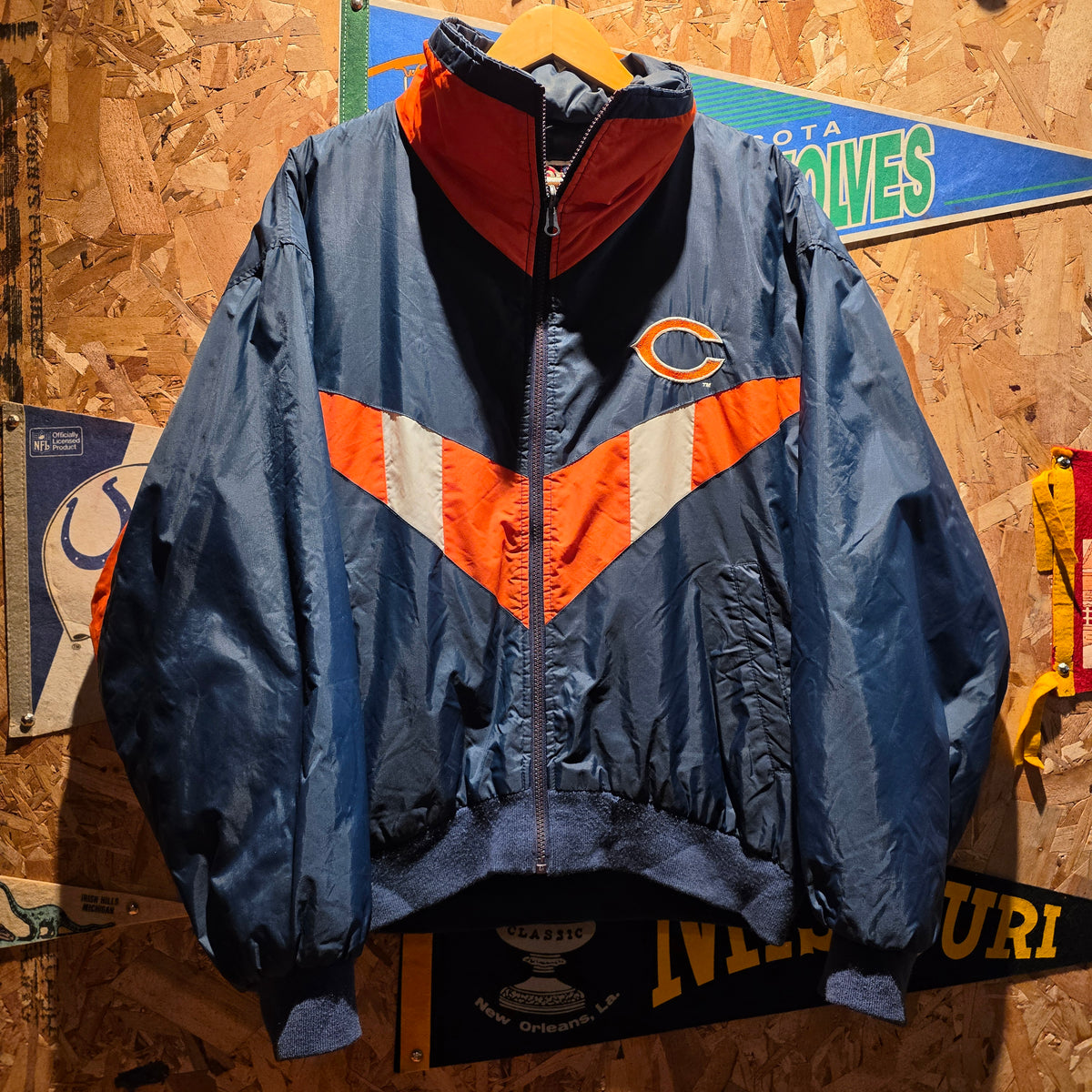 VTG Chalk Line Chicigo Bears Jacket NFL Football: M/L