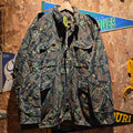 VTG Winchester Hunting Jacket Camo Hooded Mens: XL