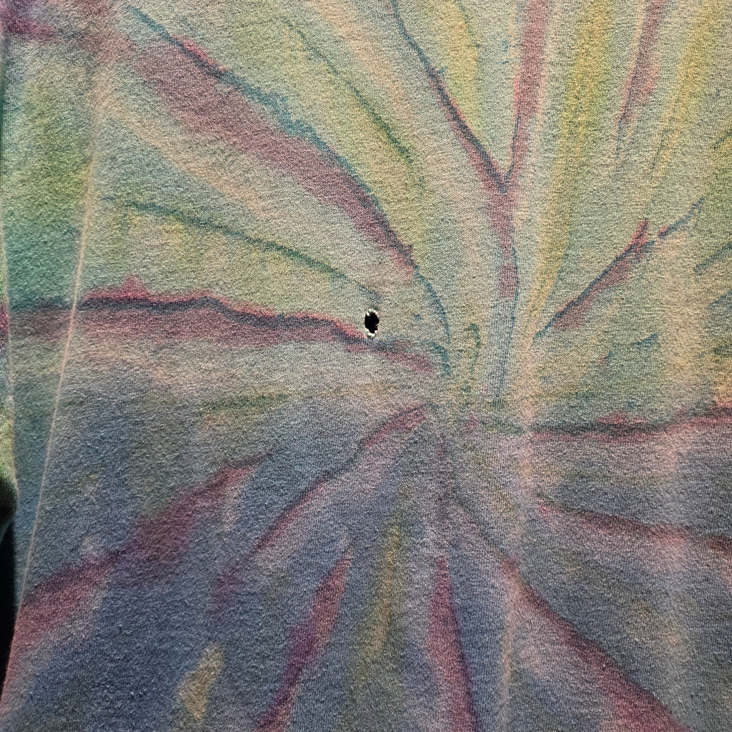 VTG Bart Simpson Single Stitch Tye Dye T-Shirt " Burn My Flag I'll Kick Your A$$": XL