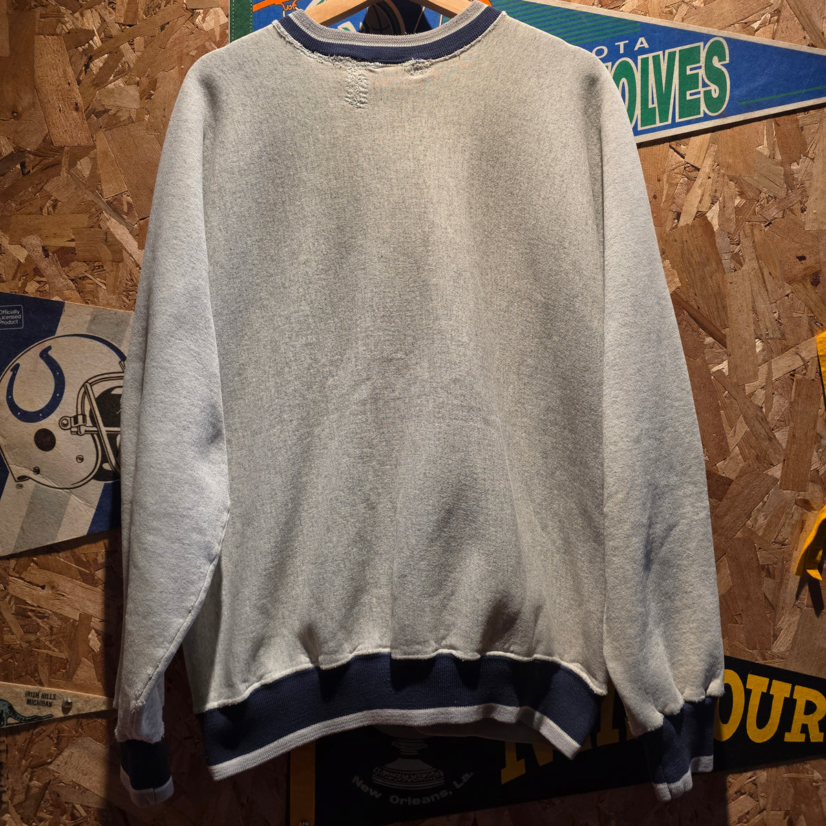 VTG Dallas Cowboys Huge Spellout Sweatshirt Grey Star