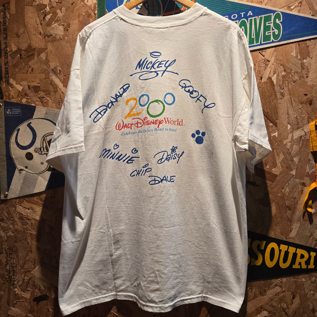VTG 2000 Y2K Disney Mickey Mouse Minnie Mouse Doubl3 Sided T-Shirt: XL