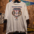 VTG 1997 Bill Clinton Al Gore Presidential Inauguration White Graphic T-Shirt: XL