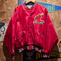 Vintage 90s MLB St Louis Cardinals Baseball Satin Jacket: Large