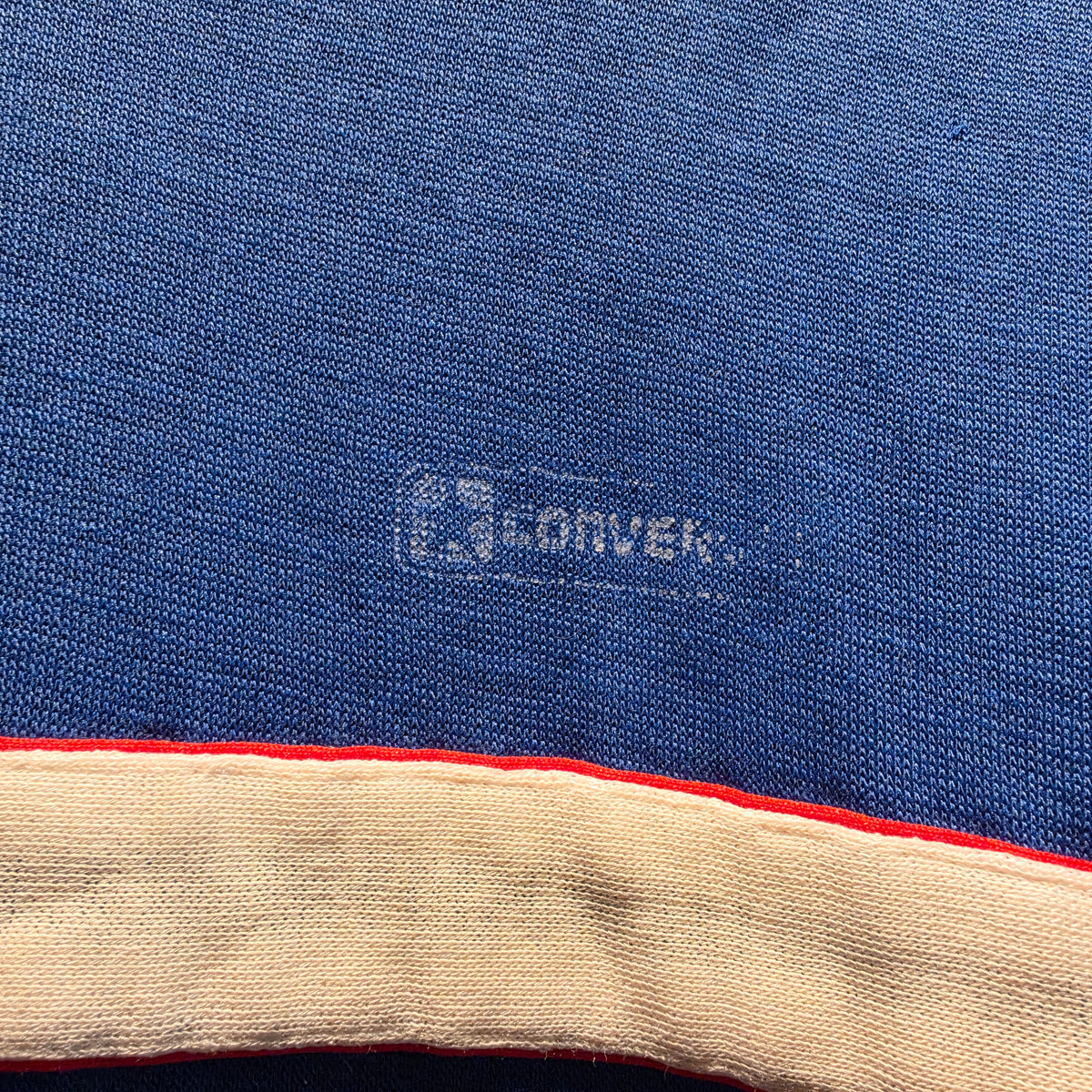 VTG 80's Converse Blue White Striped Hoodie: Large