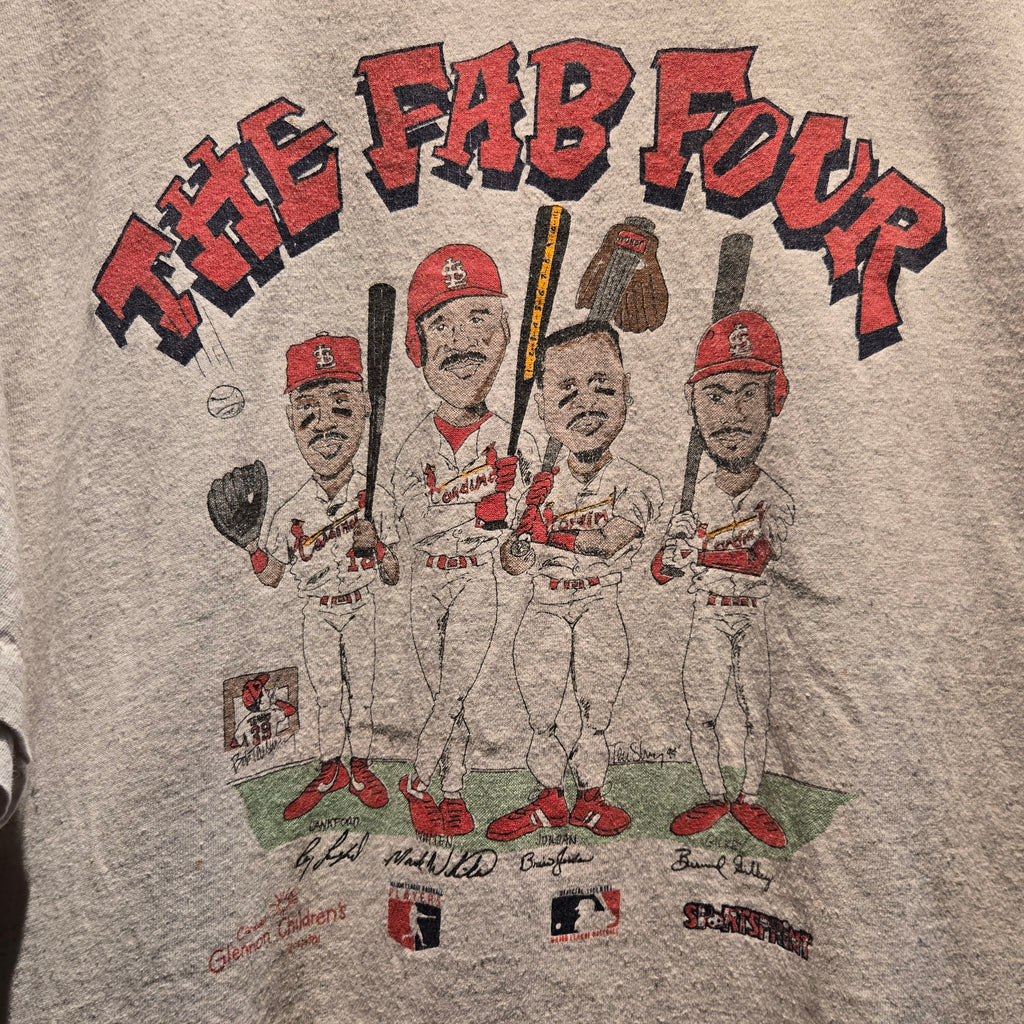 VTG St Louis Cardinals Fab Four Made In USA Graphic T-Shirt: 2XL