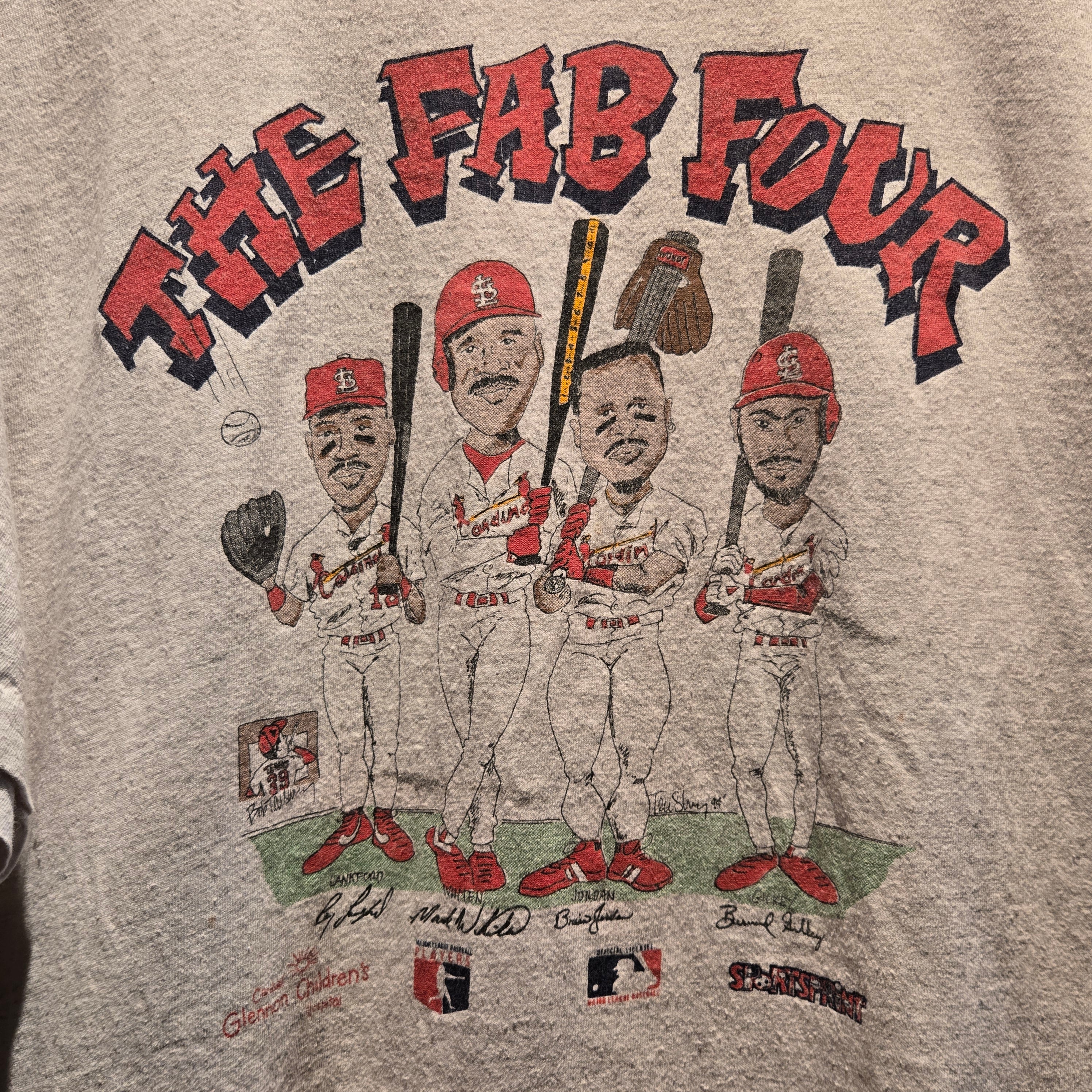 VTG St Louis Cardinals Fab Four Made In USA Graphic T-Shirt: 2XL