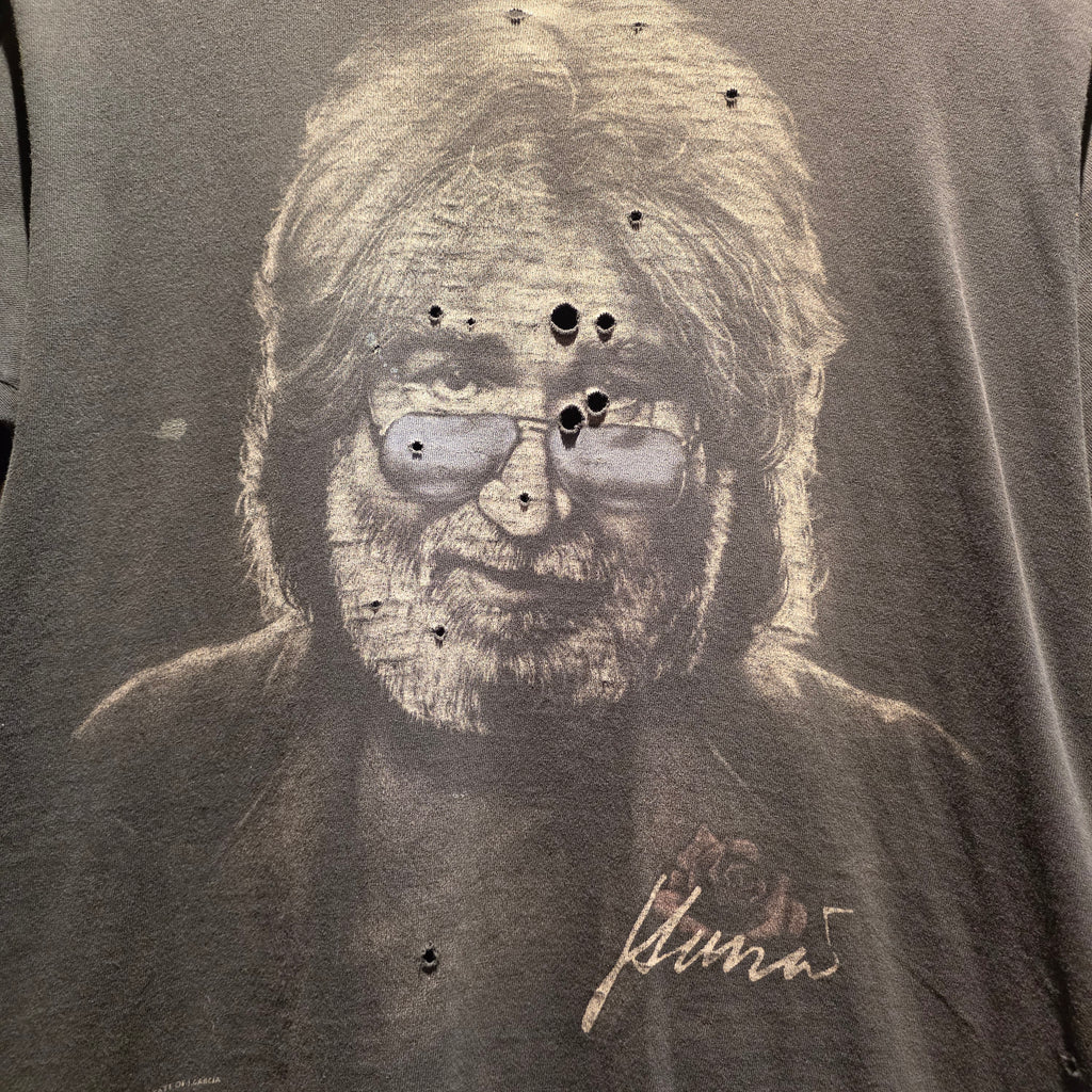 VTG Distressed Grateful Dead Liquid Blue Jerry Garcia T-Shirt RARE 1995: Large