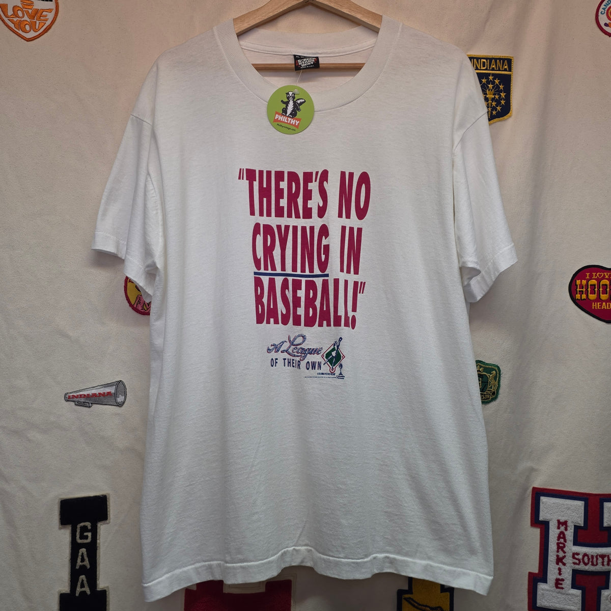 VTG 1992 A League Of Their Own " There's No Crying In Baseball" T-Shirt: XL