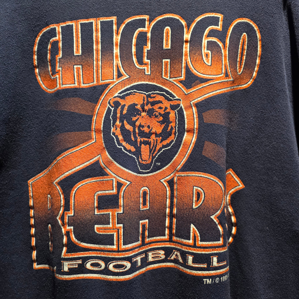 VTG 1995 Chicago Bears NFL Logo 7 Navy Sweatshirt: XL