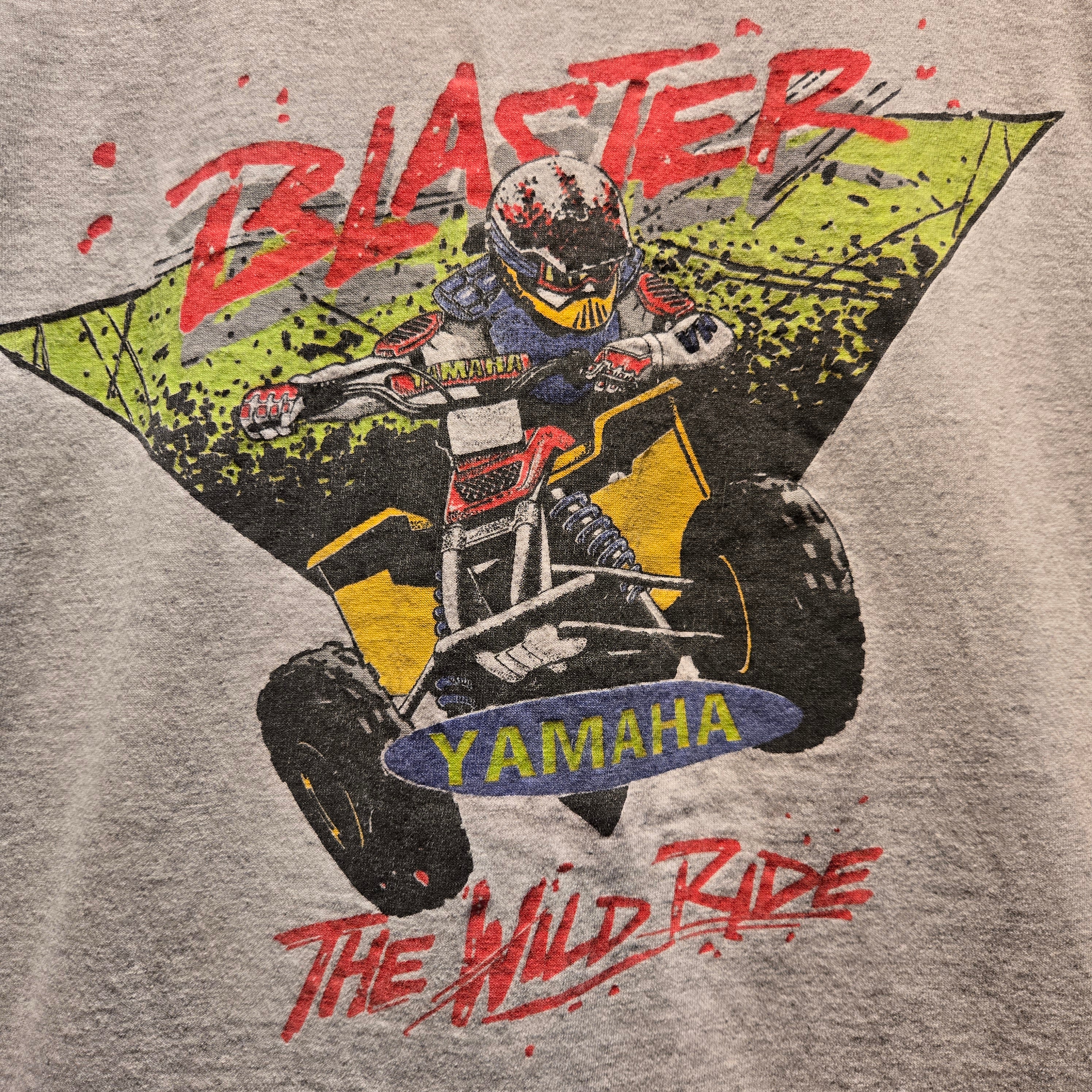 VTG Yamaha Blaster "The Wild Ride" Graphic T-Shirt Single Stitch Made In USA: Large