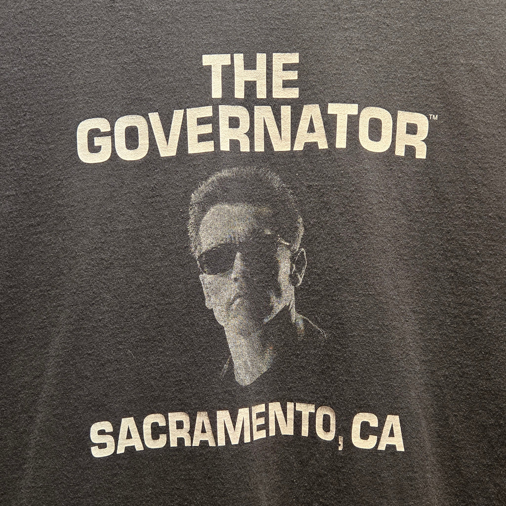 VTG Arnold Schwarzenegger T-Shirt Black The Governator Sacramento CA: Medium